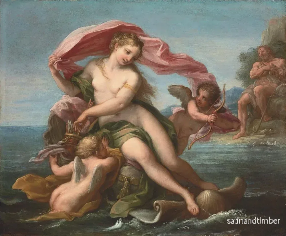 Reproduktion av målningen Le Triomphe de Galatée - Giuseppe Bartolomeo Chiari - Bild 2