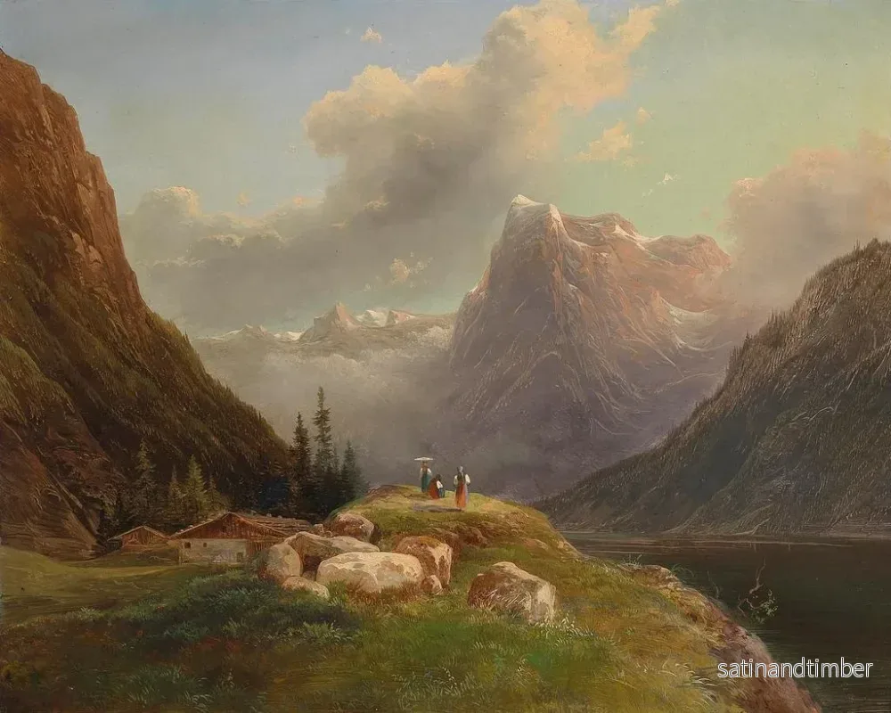 Reproduktion av målningen Salzkammergut - Franz Steinfeld - Bild 2