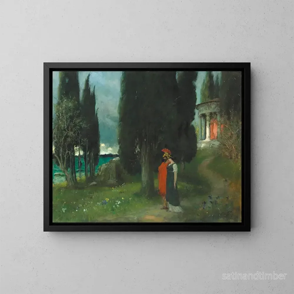 Reproduktion av målningen Kvällsfrid - Ferdinand Leeke