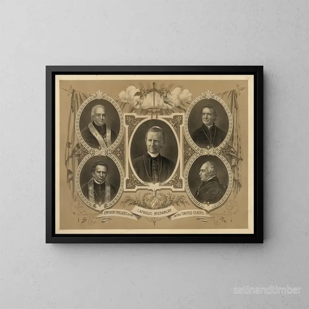 Reproduktion av målningen av framstående prelater i den katolska hierarkin i USA - John H Bufford's Sons