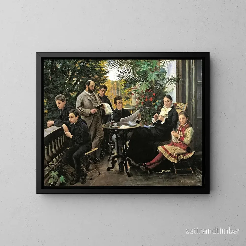 Reproduktion av målningen Portrait de la famille Hirschsprung – Peder Severin Krøyer Reproduktion av målningen Portrait de la famille Hirschsprung – Peder Severin Krøyer