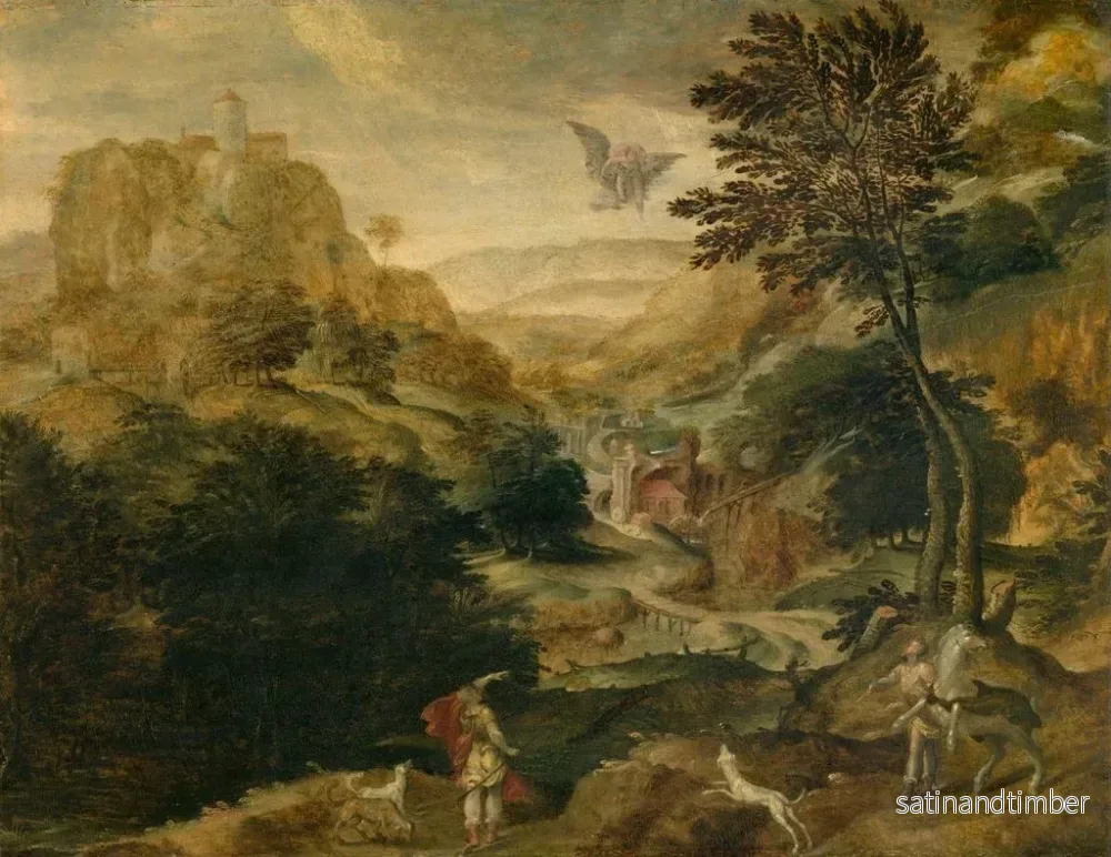 Reproduktion av målningen Le Viol de Ganymède - Paul Bril - Bild 2