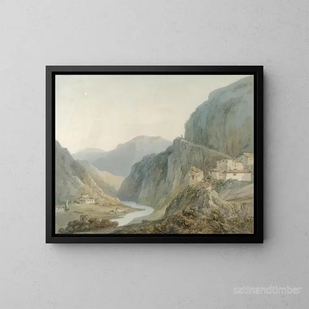 Reproduktion av målningen av Uppgången mot Terni-fallet - Joseph Mallord William Turner