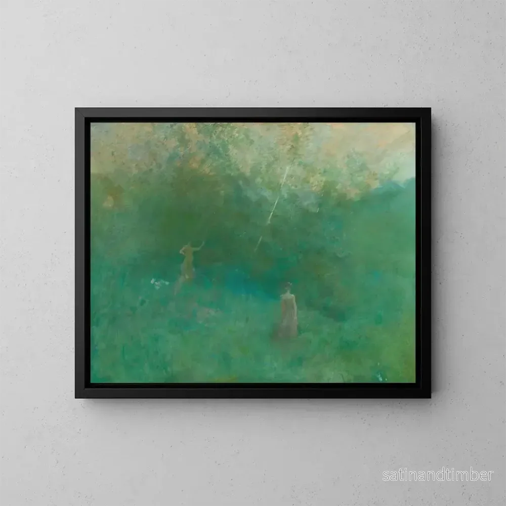 Reproduktion av målningen Le bouleau blanc - Thomas Wilmer Dewing