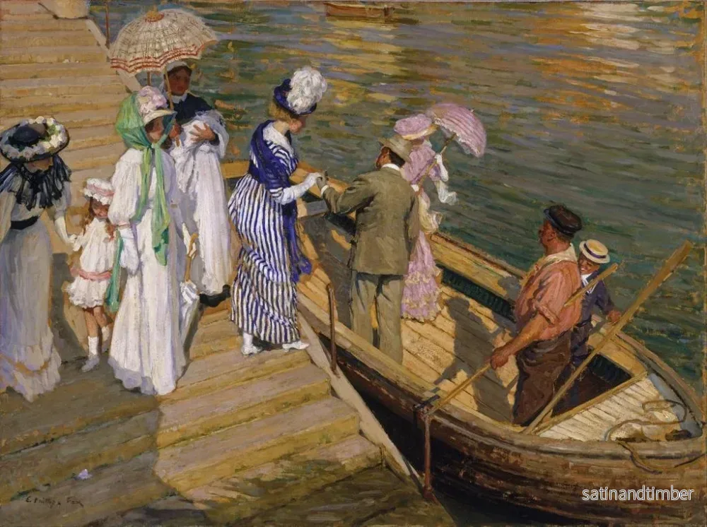 Reproduktion av målningen Le ferry - E. Phillips Fox - Bild 2