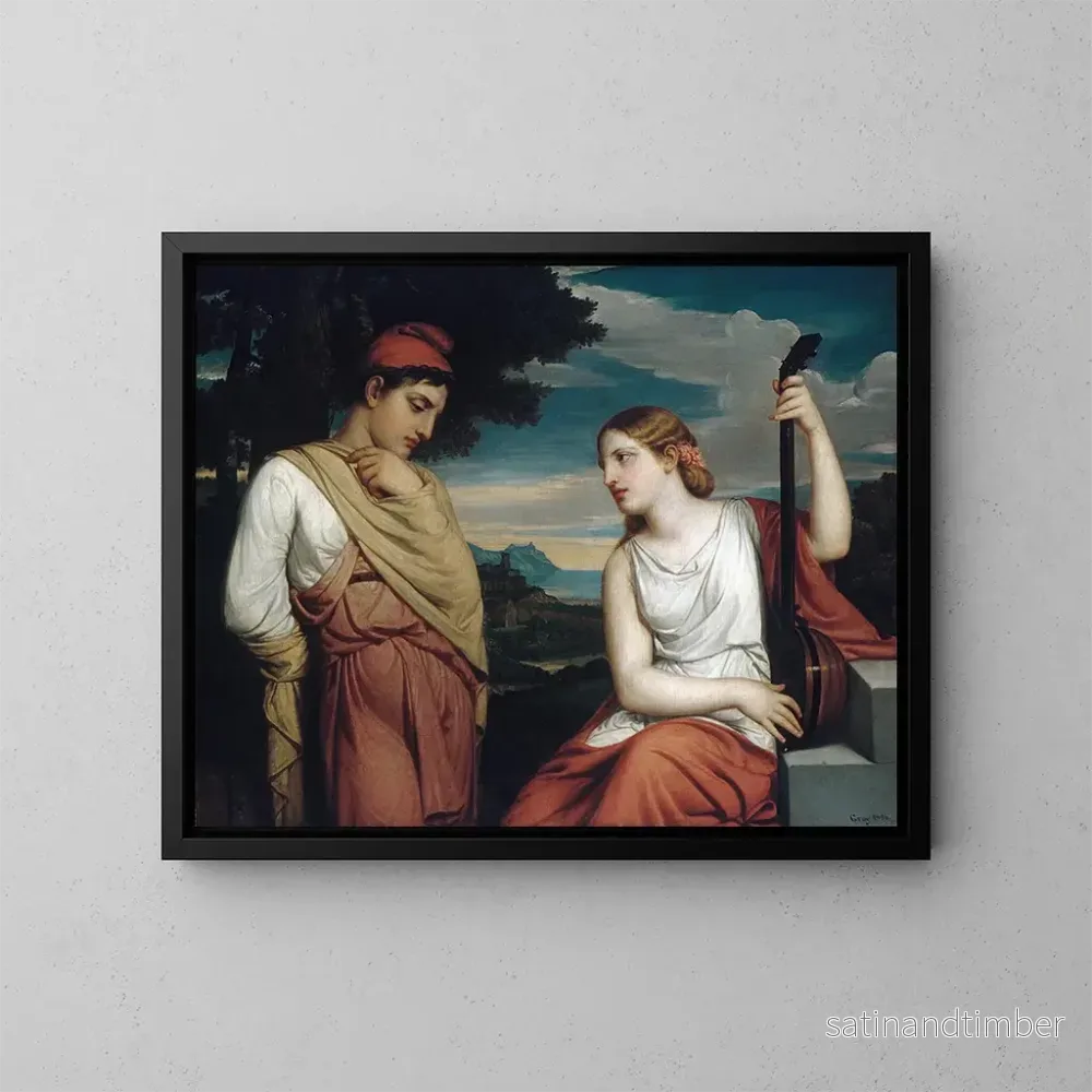 Reproduktion av målningen Les Amants grecs - Henry Peters Gray