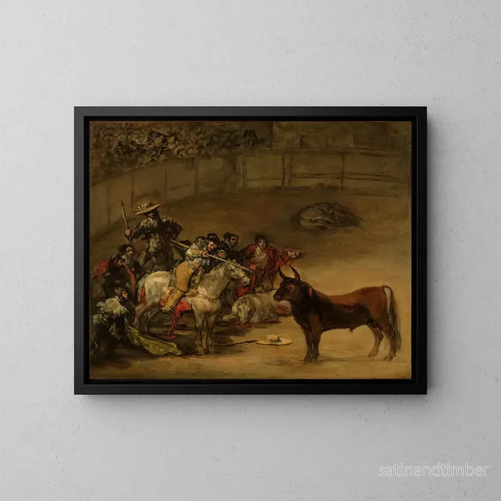 Reproduktion av målningen Lutte de taureaux, suerte de varas – Francisco de Goya Reproduktion av målningen Lutte de taureaux, suerte de varas – Francisco de Goya