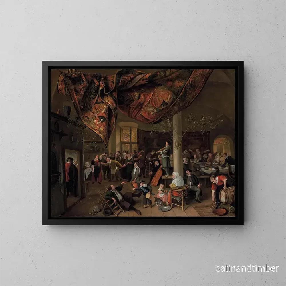 Reproduktion av målningen Bröllop i en by - Jan Steen
