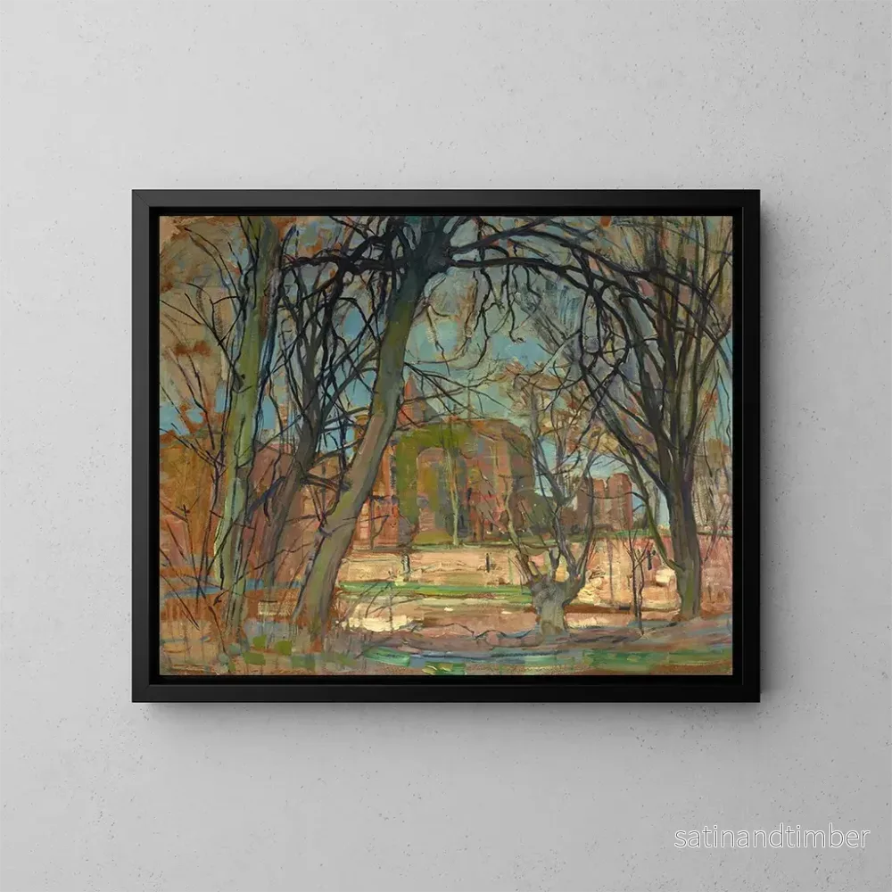 Reproduktion av målningen Ruine du château de Brederode au soleil du printemps – Piet Mondrian Reproduktion av målningen Ruine du château de Brederode au soleil du printemps – Piet Mondrian