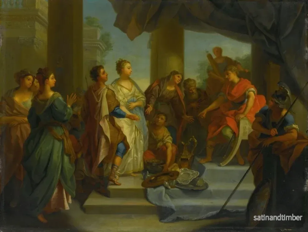 Reproduktion av målningen La Tempérance de Scipion - Johann Rudolf Byss - Bild 2