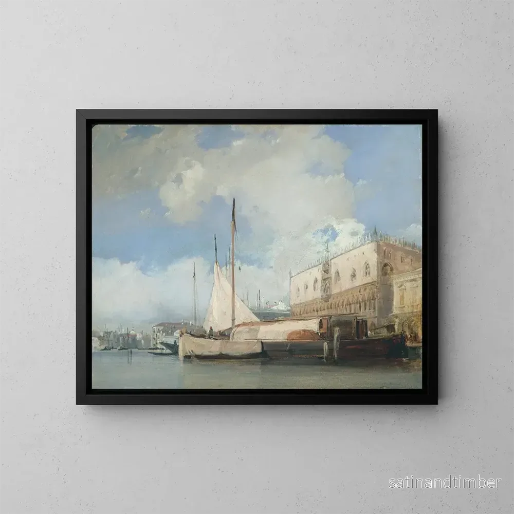Reproduktion av målningen Le Palais des Doges à Venise - Richard Parkes Bonington