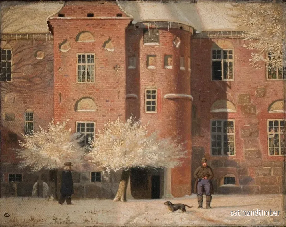 Reproduktion av målningen Le manoir de Krabbesholm au Jutland - Christen Dalsgaard - Bild 2