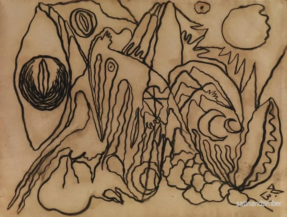 Reproduktion av målningen Landskapsastro IV - Wilhelm Morgner - Bild 2