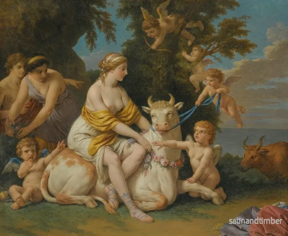 Reproduktion av målningen Le Viol d'Europe - Louis-Jean-François Lagrenée - Bild 2