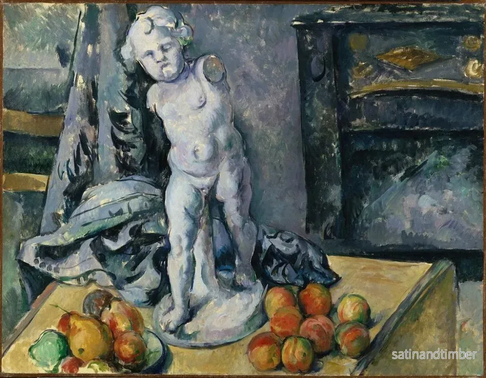 Reproduktion av målningen av naturtavla med statyett - Paul Cézanne - Bild 2