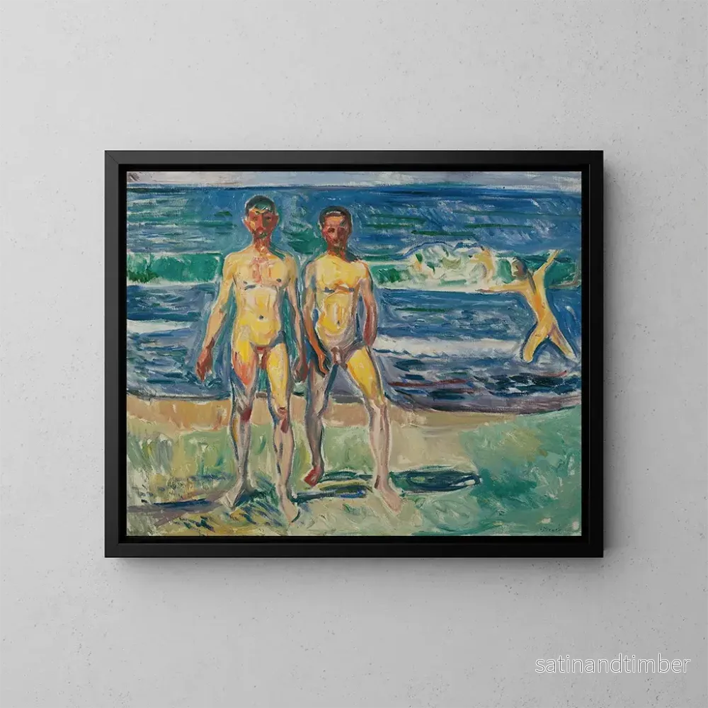 Reproduktion av målningen Män vid havet - Edvard Munch
