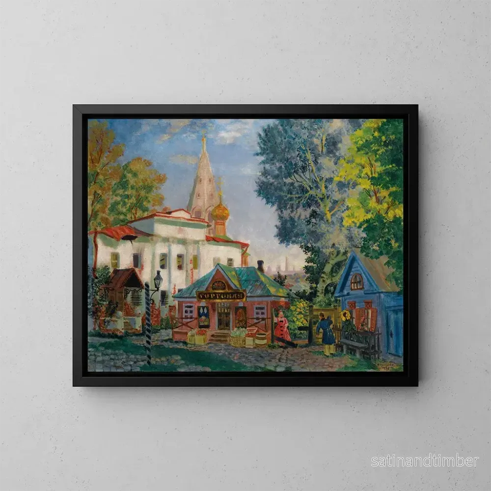 Reproduktion av målningen i provinserna - Boris Kustodiev