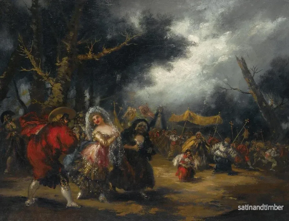 Reproduktion av målningen La Procession - Eugenio Lucas Villamil - Bild 2