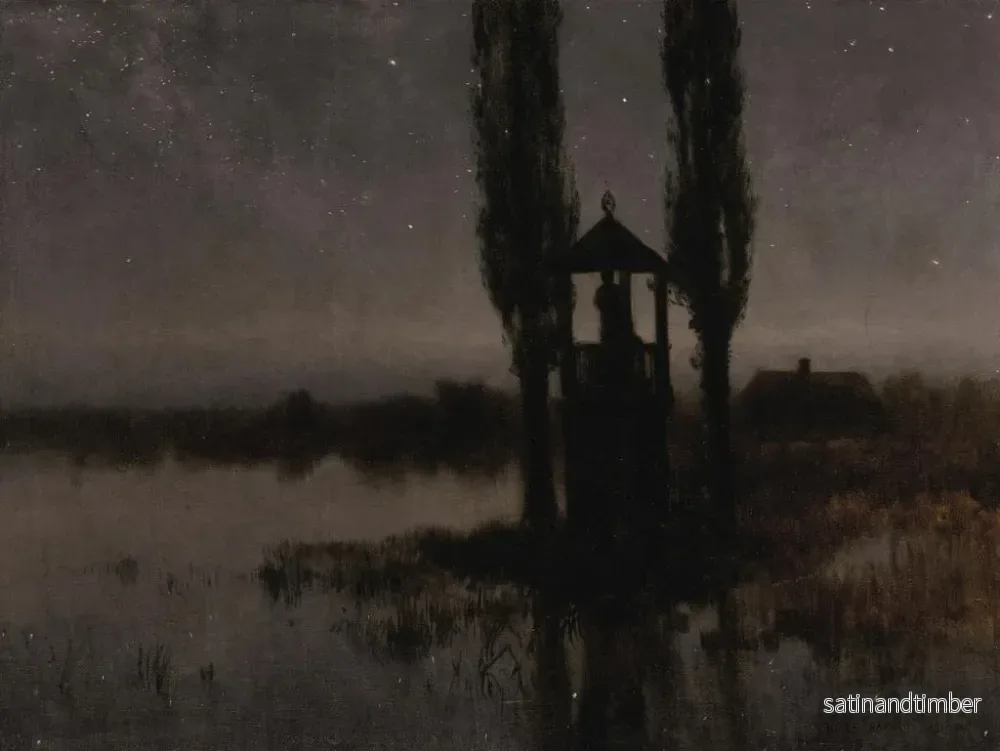 Reproduktion av målningen Marais nocturne - Józef Rapacki - Bild 2