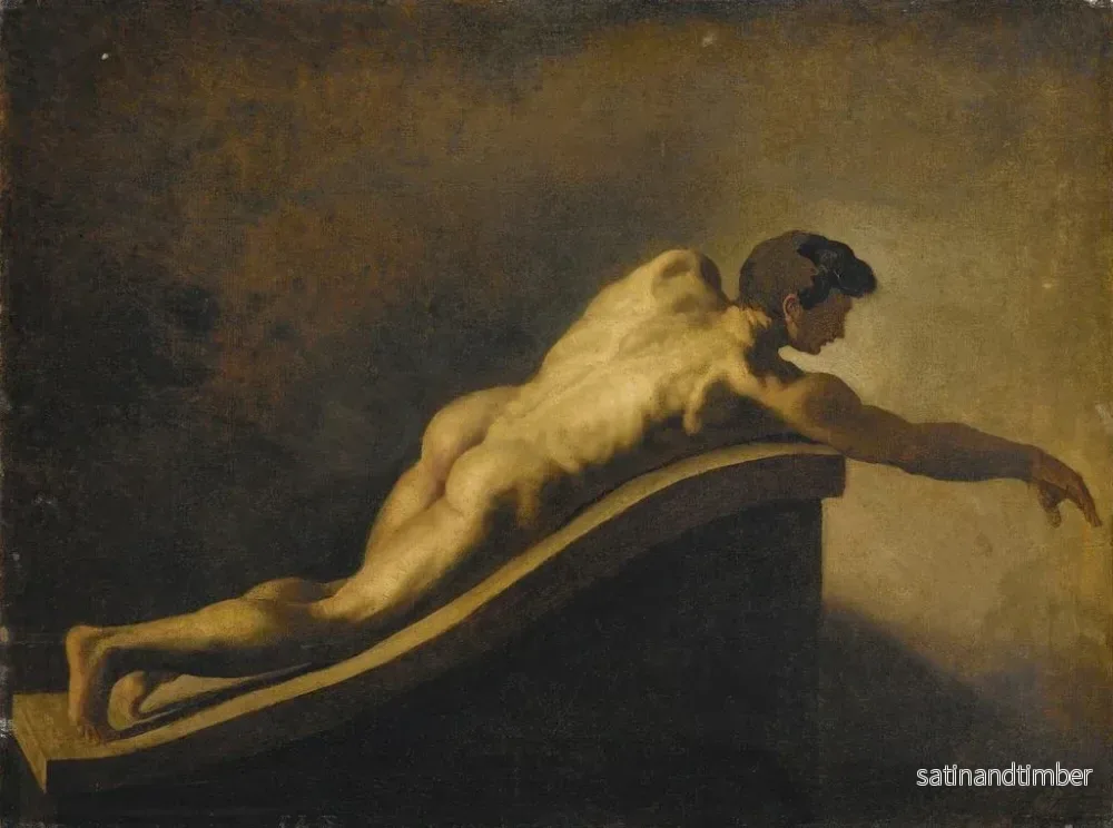 Reproduktion av målningen av en liggande man - Théodore Géricault - Bild 2