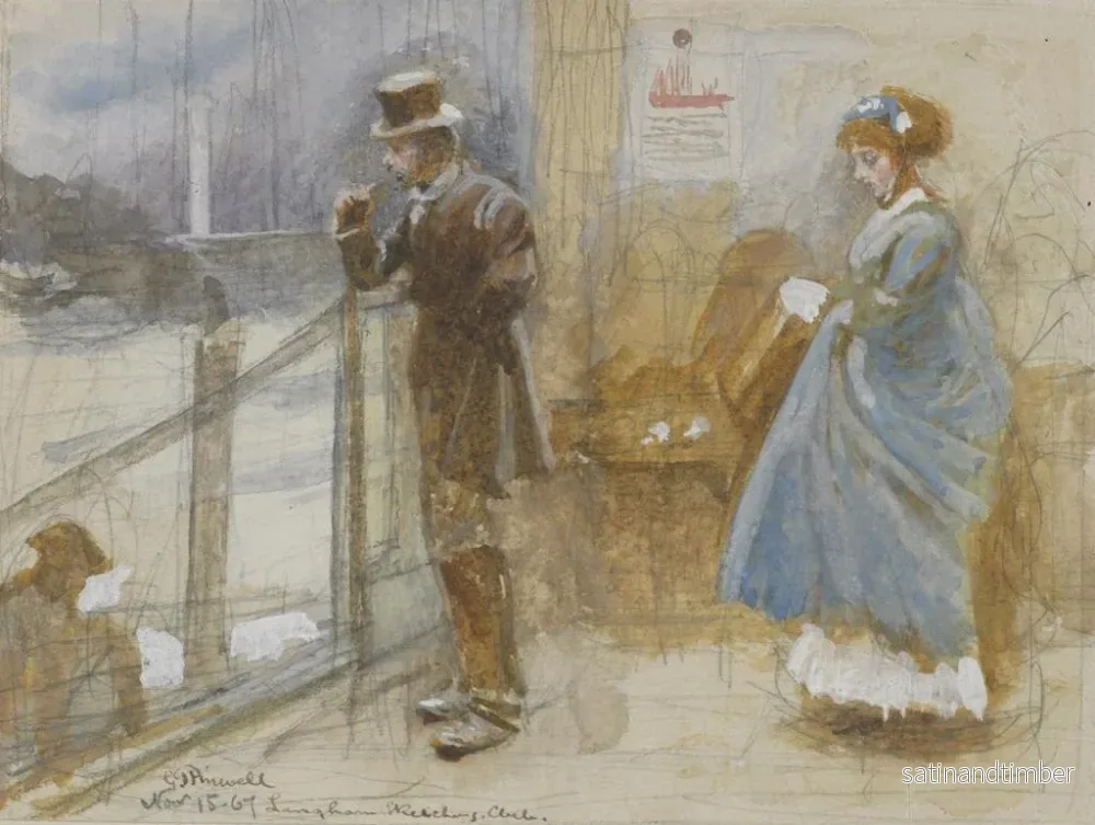 Reproduktion av målningen Club de croquis de Langham - George John Pinwell - Bild 2