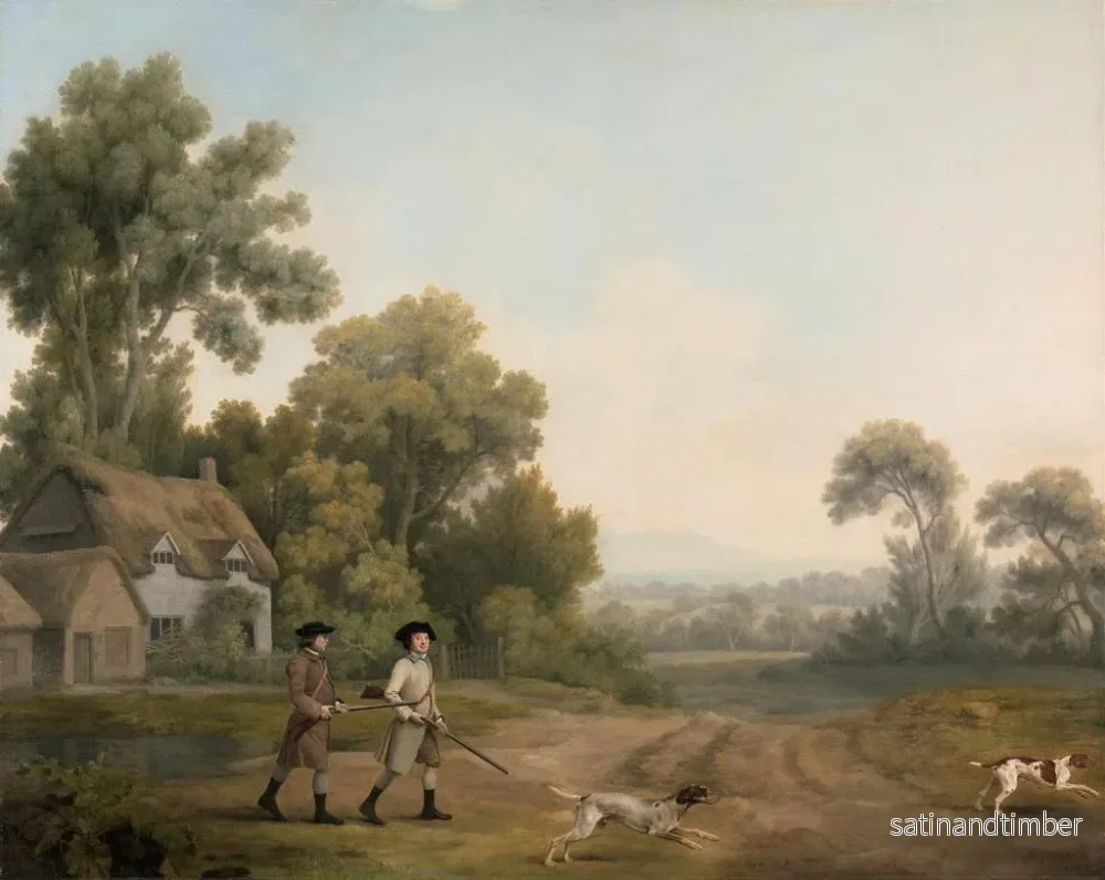 Reproduktion av målningen Två gentlemän som ger sig ut på jakt - George Stubbs - Bild 2