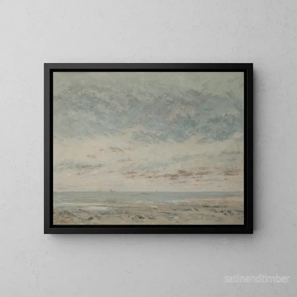 Reproduktion av målningen Basse mer à Trouville - Gustave Courbet