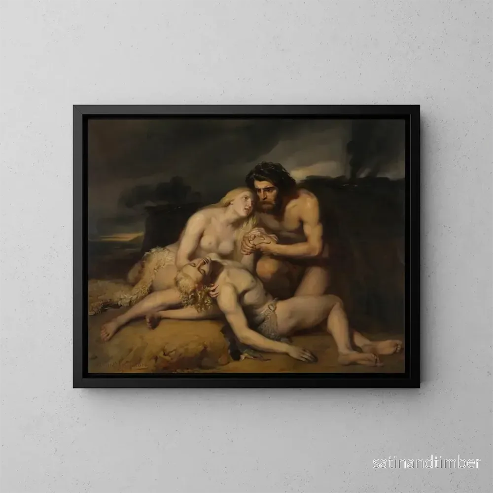 Reproduktion av målningen Adam och Eva upptäcker Abels döda kropp – Édouard Dujardin Reproduktion av målningen Adam och Eva upptäcker Abels döda kropp – Édouard Dujardin
