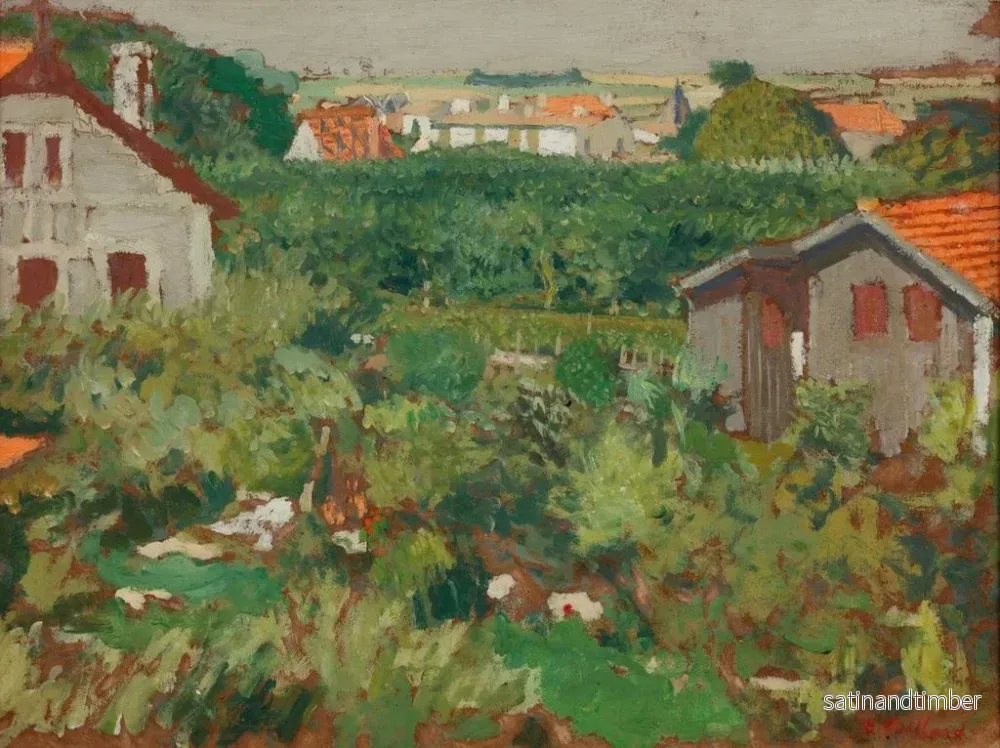 Reproduktion av målningen av huslängor i en inhägnad - Édouard Vuillard - Bild 2
