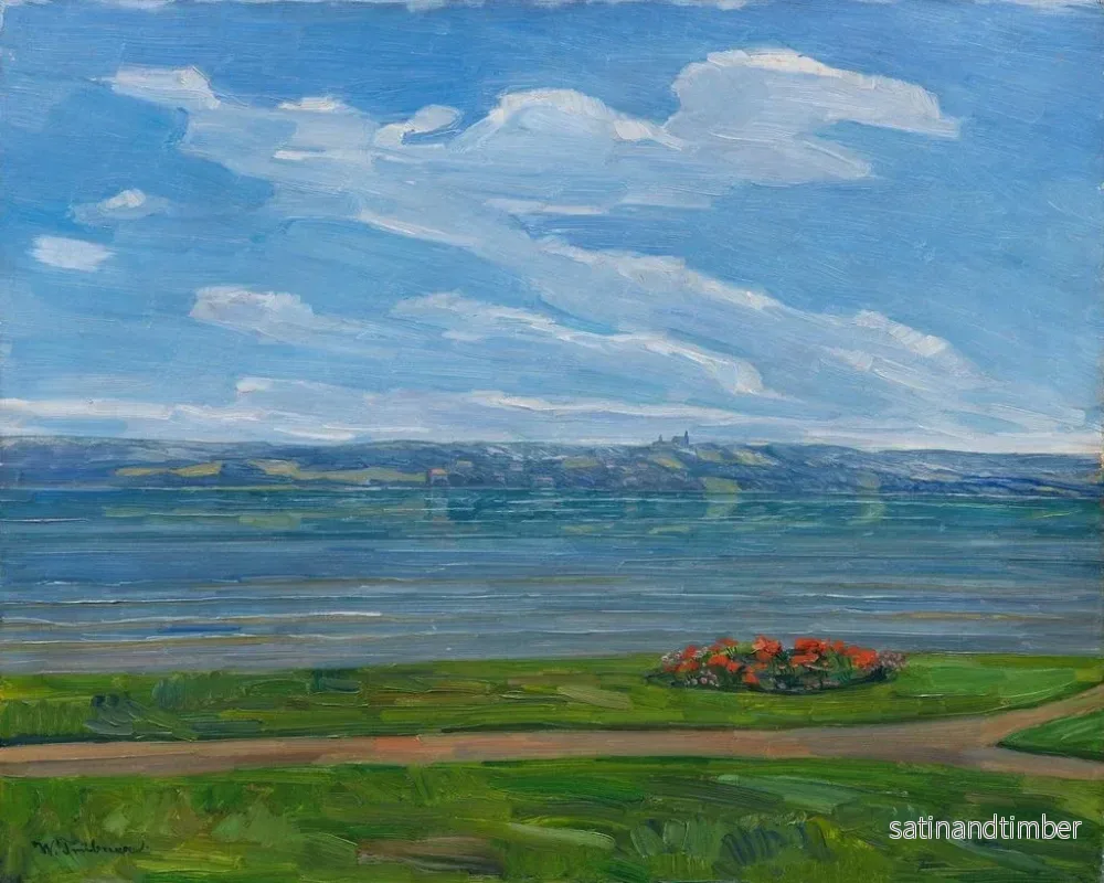 Reproduktion av målningen Point de vue au bord du lac de Starnberg - Wilhelm Trübner - Bild 2
