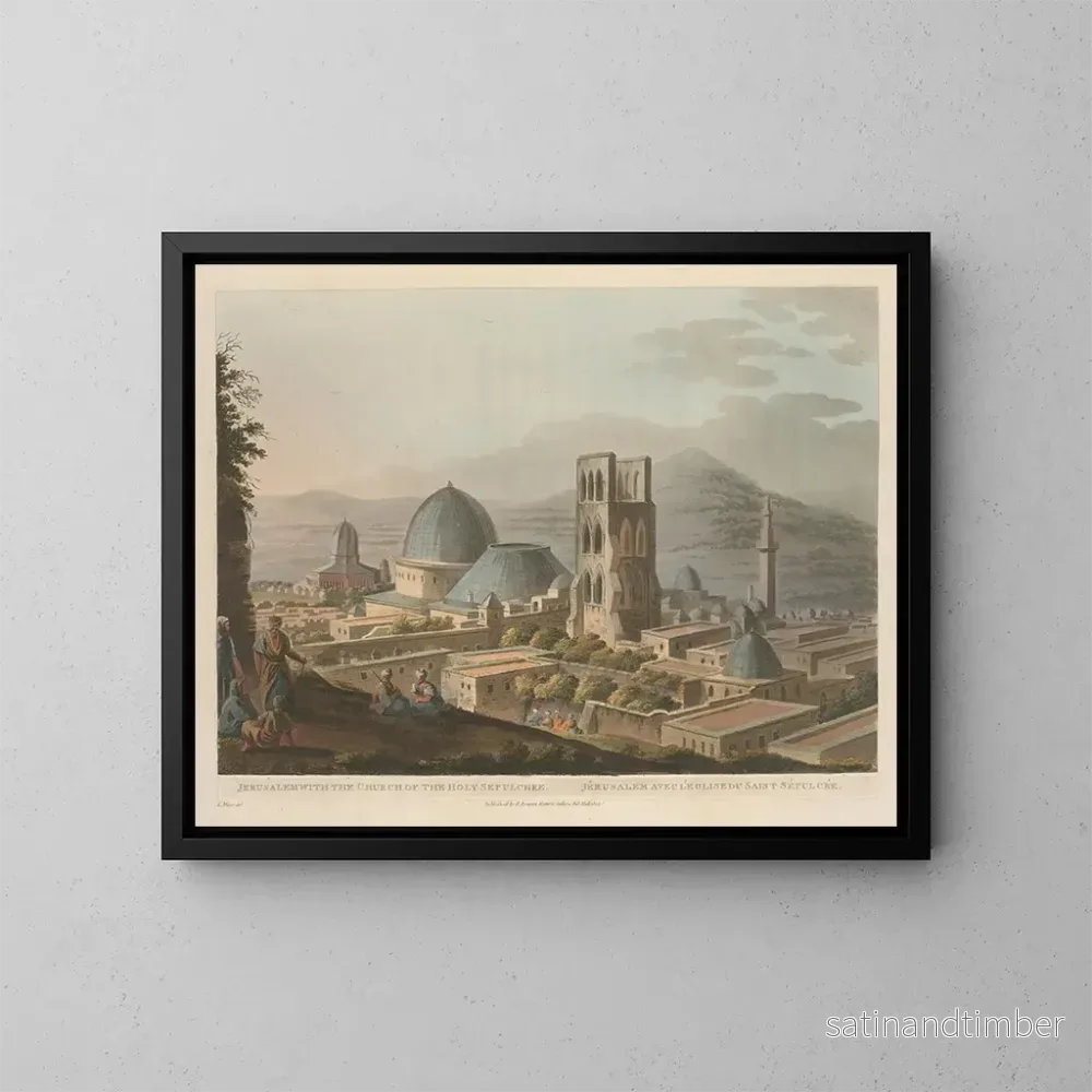 Reproduktion av målningen Jerusalem med Heliga Gravkyrkan – Luigi Mayer Reproduktion av målningen Jerusalem med Heliga Gravkyrkan – Luigi Mayer