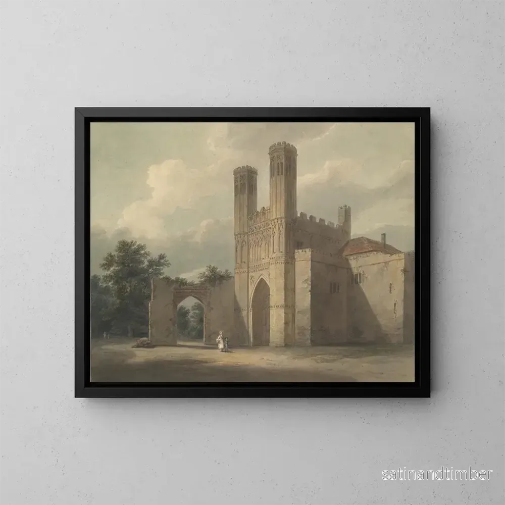 Reproduktion av målningen av Entré du monastère de Saint-Augustin de Cantorbéry – Edward Dayes Reproduktion av målningen av Entré du monastère de Saint-Augustin de Cantorbéry – Edward Dayes