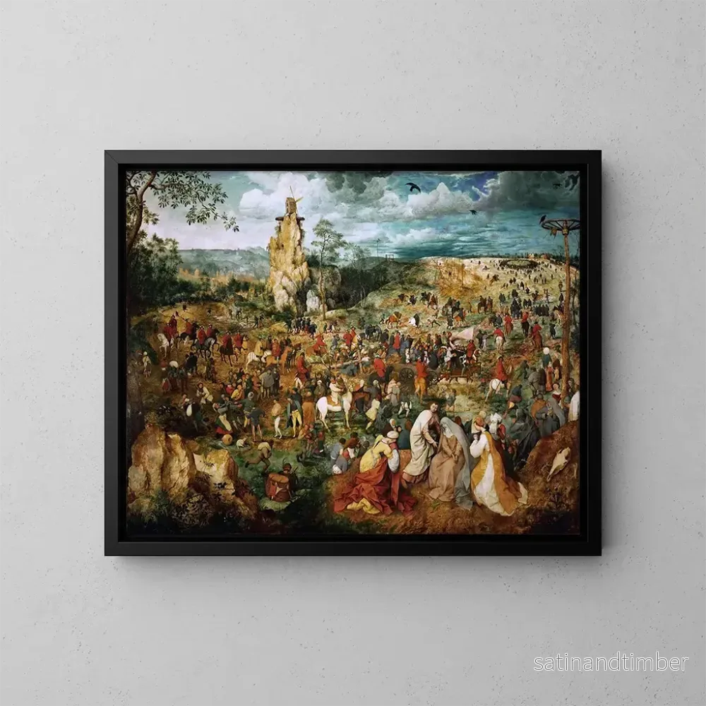 Reproduktion av målningen La Procession au Calvaire - Pieter Bruegel den äldre