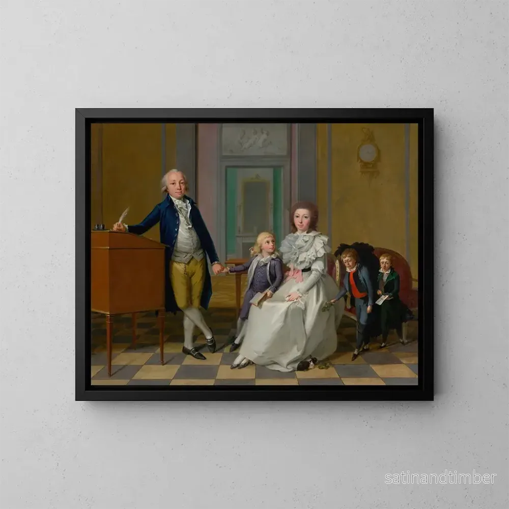 Reproduktion av målningen La famille du conseiller impérial von Kronegy - Georg Karl Urlaub