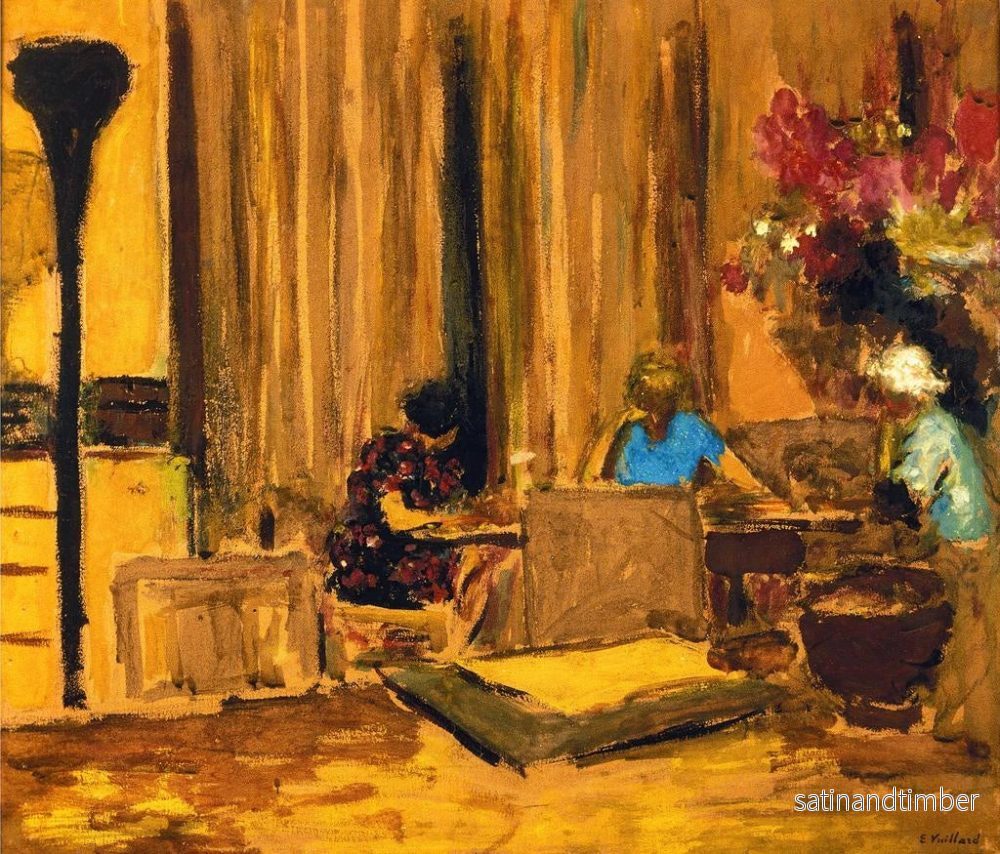 Reproduktion av målningen La salle de billard au château des Clayes - Édouard Vuillard - Bild 2