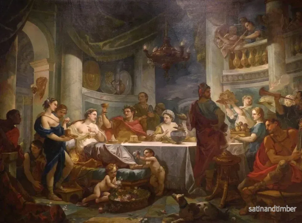 Reproduktion av målningen Le repas de Cléopâtre et de Marc Antoine - Charles-Joseph Natoire - Bild 2