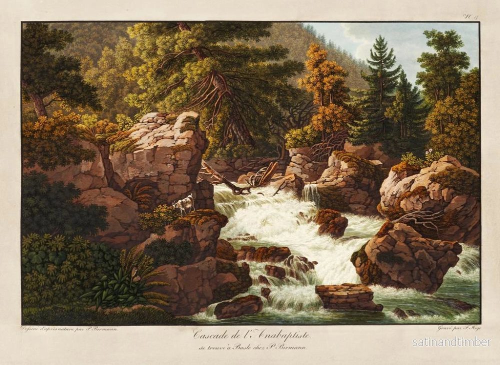 Reproduktion av målningen Cascade de l'Anabaptiste - Peter Birmann - Bild 2