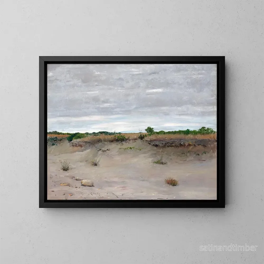 Reproduktion av målningen Sables balayés par le vent - William Merritt Chase