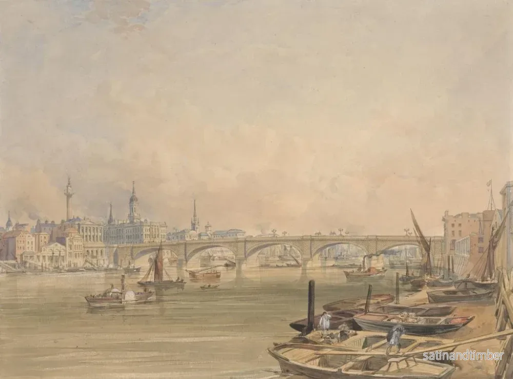 Reproduktion av målningen En vy över Londonbron - Edmund Walker - Bild 2