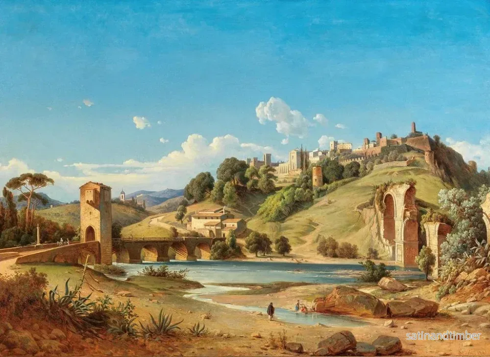 Reproduktion av målningen Vue de la ville de Narni - Joseph Magnus Stck - Bild 2
