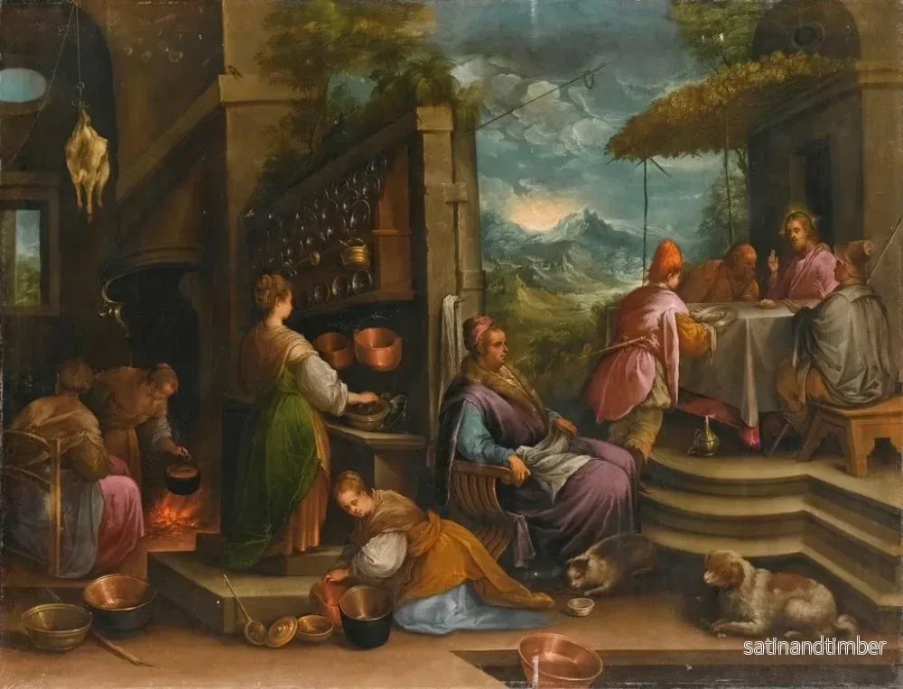 Reproduktion av målningen Le Souper à Emmaüs - Ecole de Jacopo da Ponte - Bild 2