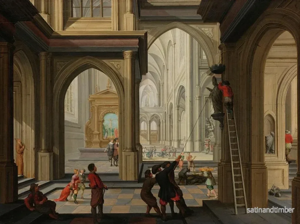 Reproduktion av målningen av ikonoklasm i en kyrka - Dirck van Delen - Bild 2