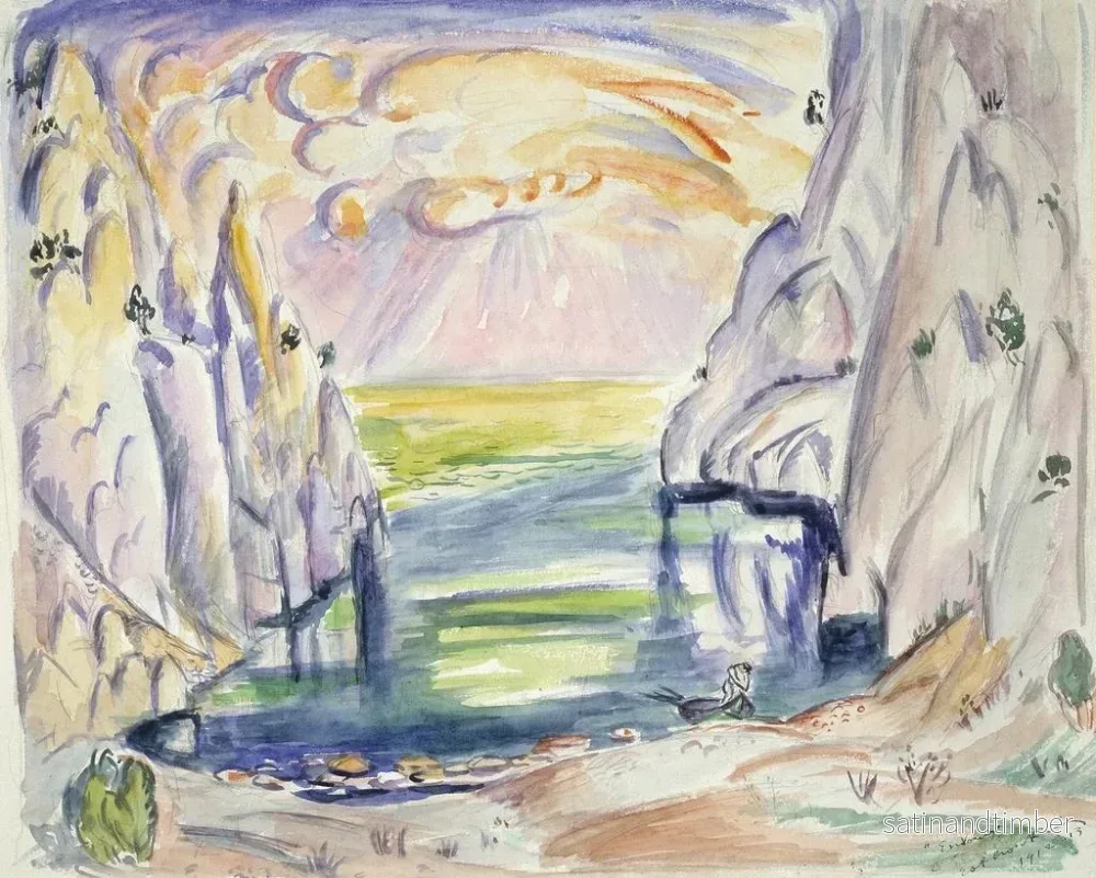 Reproduktion av målningen Vingård nära Vaux Cassis - Émile Othon Friesz - Bild 2