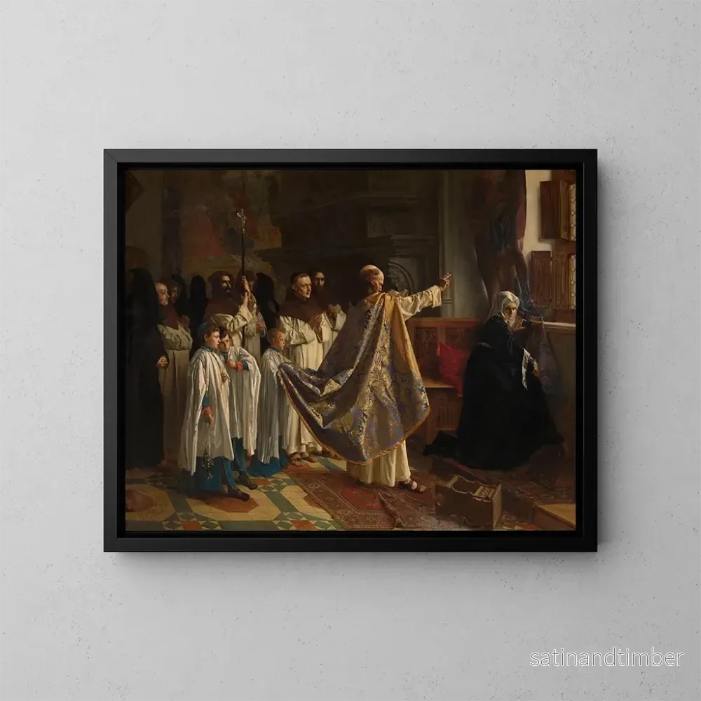 Reproduktion av målningen Exorcisme de Jeanne de Castille - Willem Geets