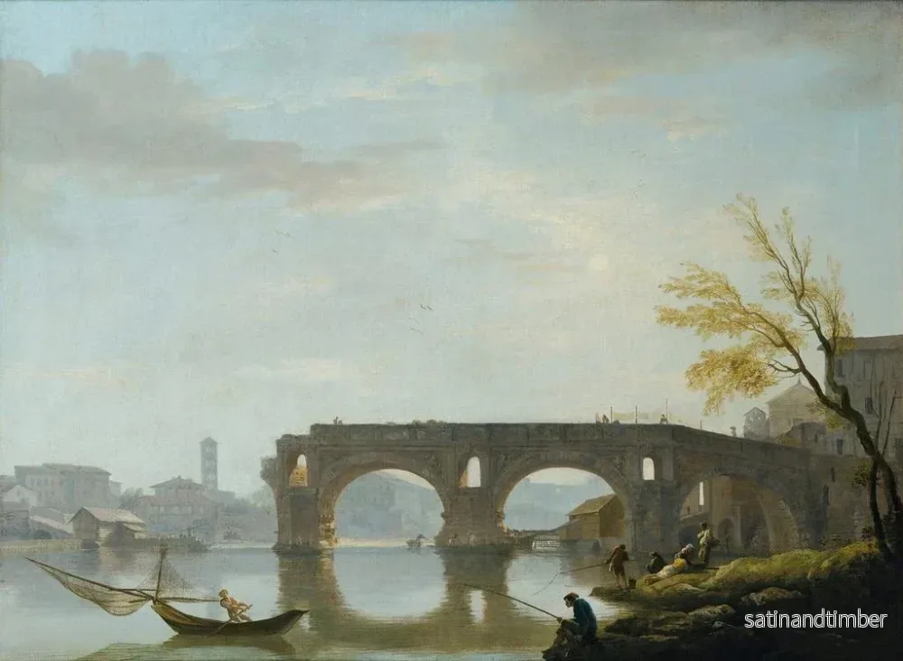 Reproduktion av målningen Vue du Ponte Rotto à Rome - Claude-Joseph Vernet - Bild 2
