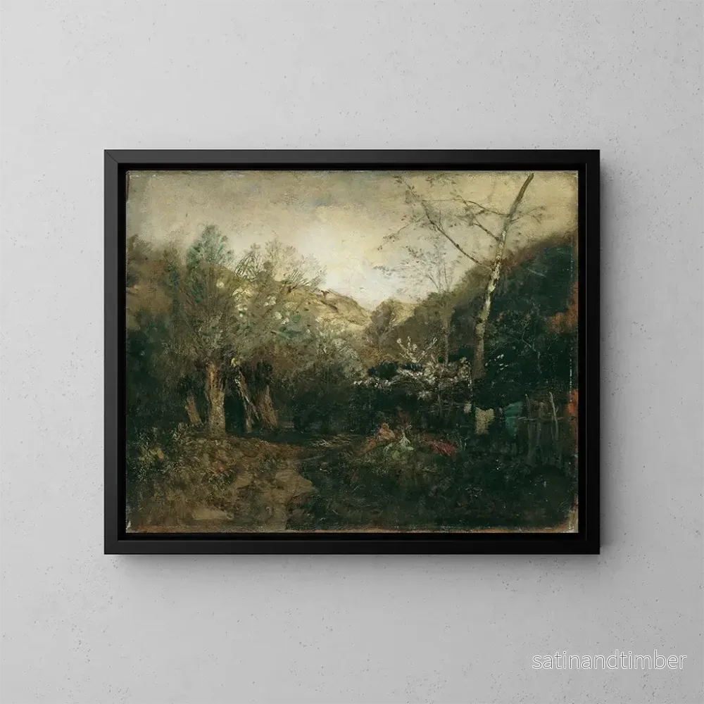 Reproduktion av målningen Part nära Haslau vid Donau - Emil Jakob Schindler