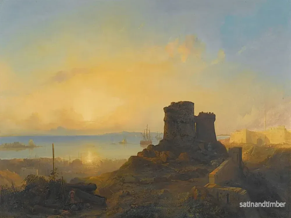 Reproduktion av målningen Château des croisés sur la côte ottomane - Jacob Jacobs - Bild 2