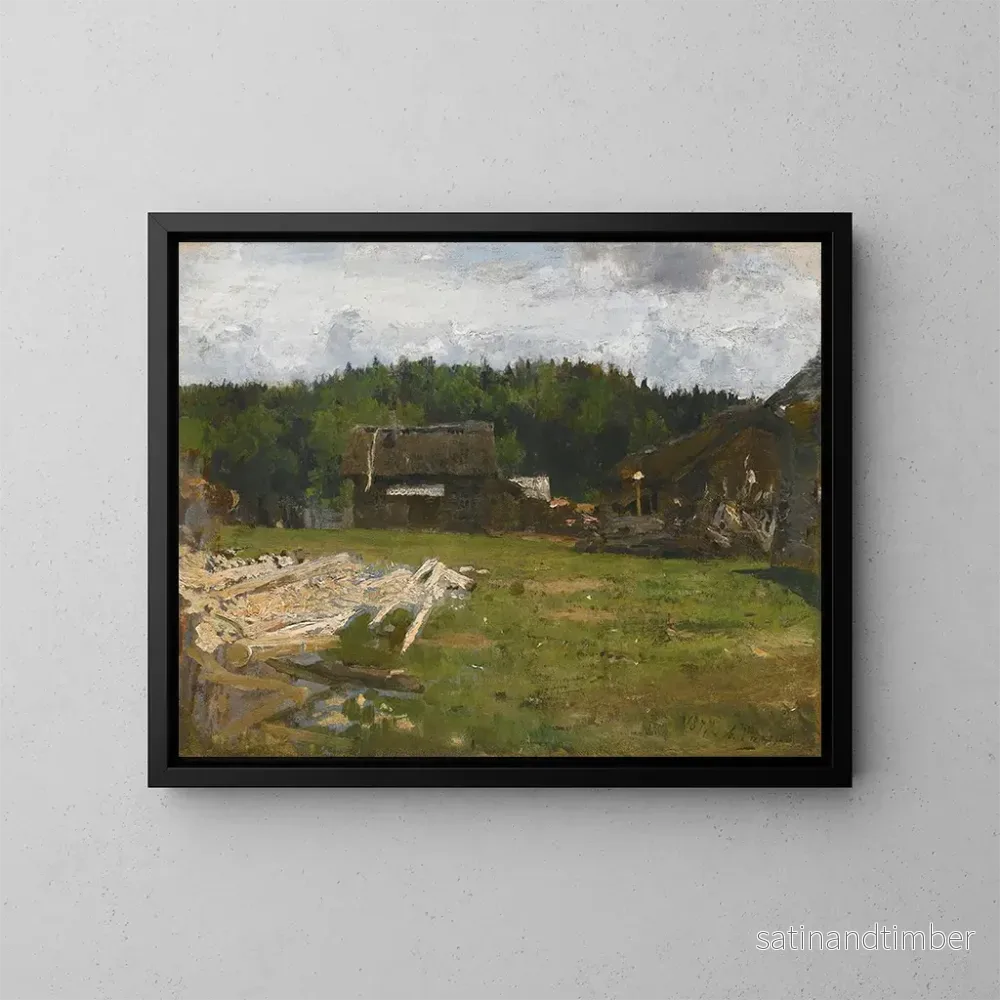 Reproduktion av målningen av den klara skogsgläntan nära Tchougouïv, Ukraina - Ilya Efimovich Repin
