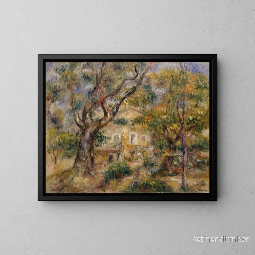 Reproduktion av målningen La Ferme aux Collettes à Cagnes - Pierre-Auguste Renoir