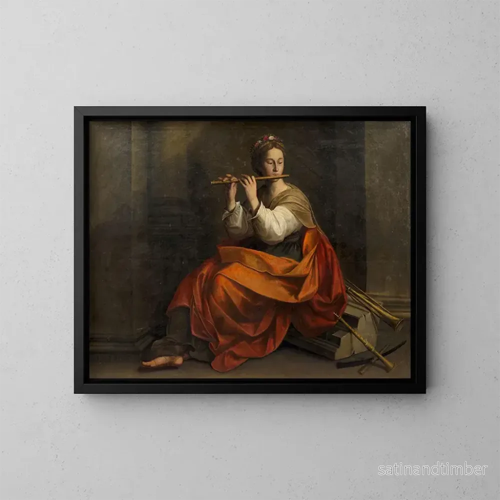 Reproduktion av målningen La muse Euterpe - Philippe Quantin
